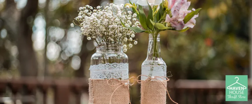 HHTS - Thrifted Vases as Wedding Decoration